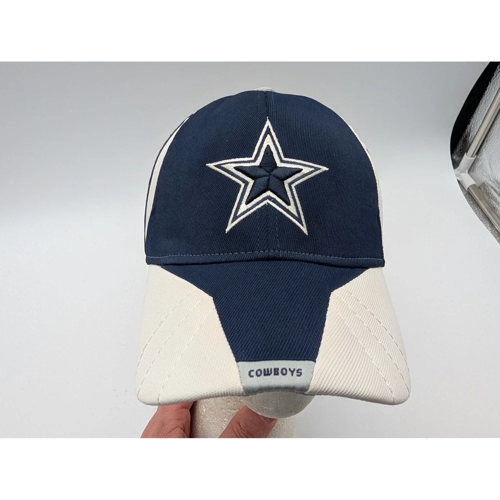 Reebok Dallas Cowboys NFL Authentic Sideline Hat Navy Blue White NFC East OSFA